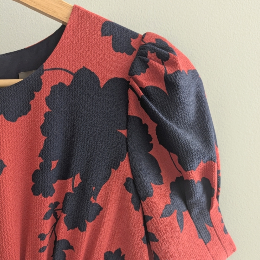 Vince Camuto Handkerchief Hem Floral Midi Dress - Picture 8 of 16